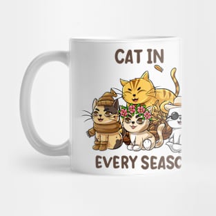 Cat every season warm color Mug